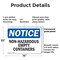 Signmission Non-Hazardous Empty Containers OSHA Notice Sign, Plastic, 14in W x 10in L, 2PK OS-2PACK-NS-P-1014-L-15068 - alternate 6